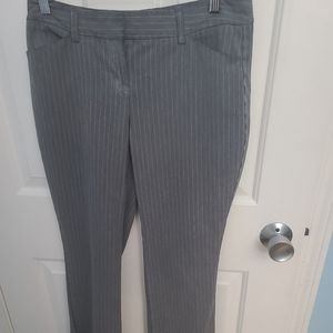 Gray striped dress pants